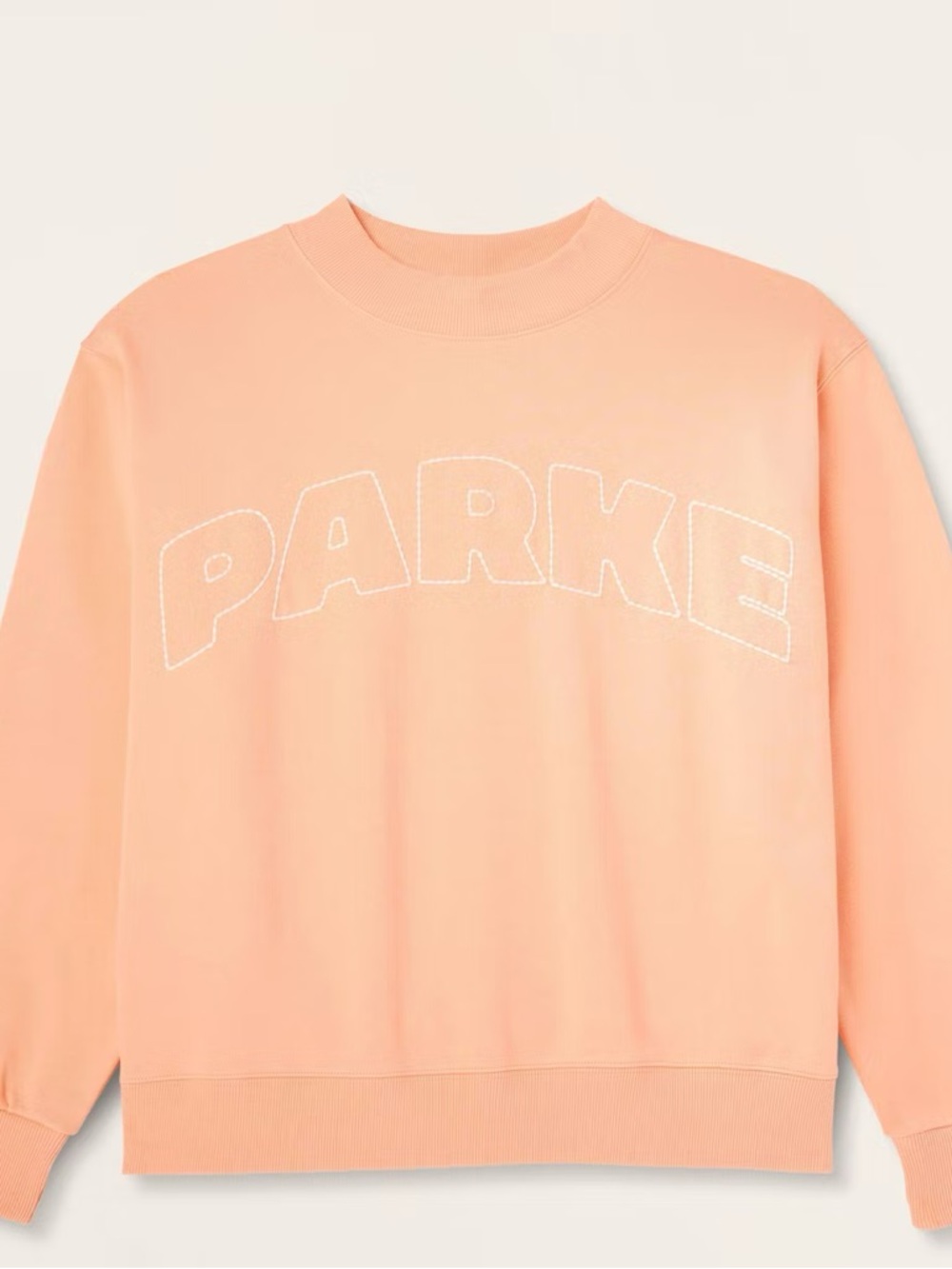 🎯🧡NWT! Peach Orange Mockneck Pullover Sweatshirt PARKE x TARGET - Size XXS/XS - Picture 7 of 10